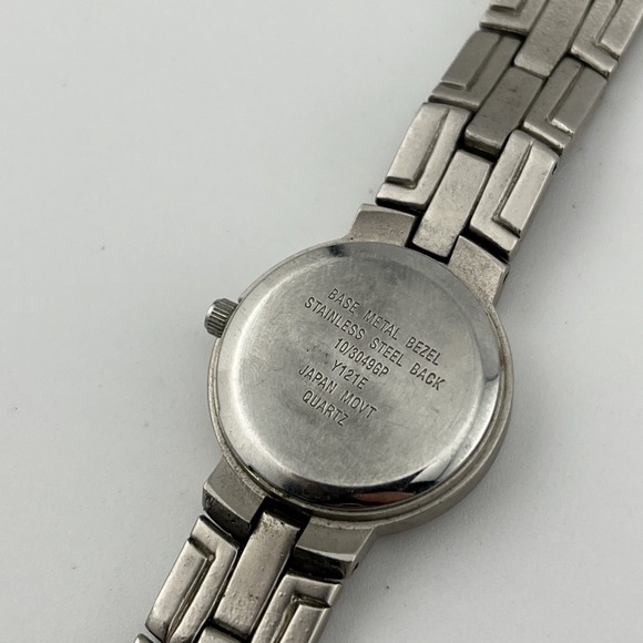 Anne Klein Watch Women 23mm Case Black Dial 7" Silver Band 10/3049- New‎ Battery - Picture 8 of 9